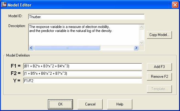 DataFit User-defined Models